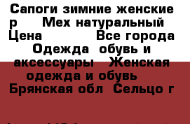 Сапоги зимние женские р.37. Мех натуральный › Цена ­ 7 000 - Все города Одежда, обувь и аксессуары » Женская одежда и обувь   . Брянская обл.,Сельцо г.